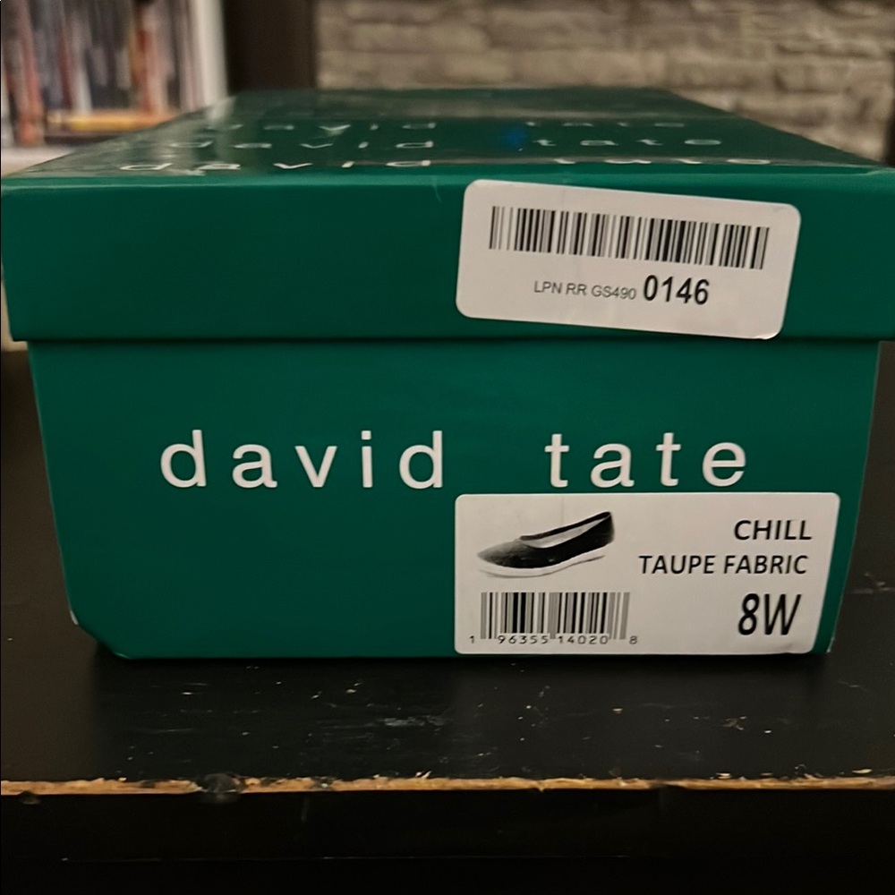 David Tate Chill Taupe Fabric Flats